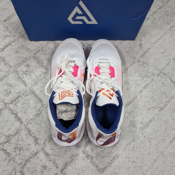 Nike Giannis Immortality 2 White Silver Blue Basketball Shoes Mens 9.5 New - Picture 5 of 8